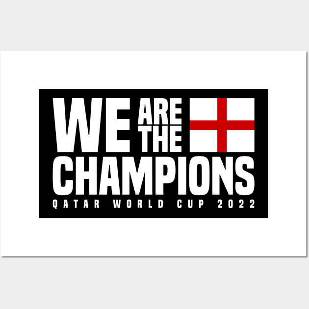 Qatar World Cup Champions 2022 - England Wall Art by Den Vector